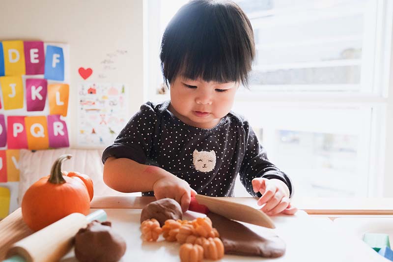 Growing Pumpkin Patch Pretend Play with Young Toddler